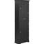Armoire de salle de bain haute noire avec tablette réglable et tiroir inférieur central