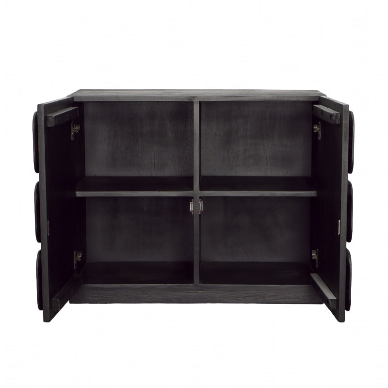 Marika 37" Wide Sideboard, Black, 30" H x 36.5" W X 18" D