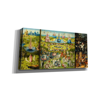 «The Garden of Earthly Delights - Triptych» par Hieronyme Bosch - reproduction sur toile tendue