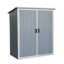 Armoire de rangement extérieure en résine imperméable 5X3ft avec portes verrouillables pour vélos et meubles de patio-108963565