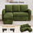 81" Convertible L Shaped Couch Sofa Sleeper With Reversible Chaise With Storage And Side Pockets-649564526