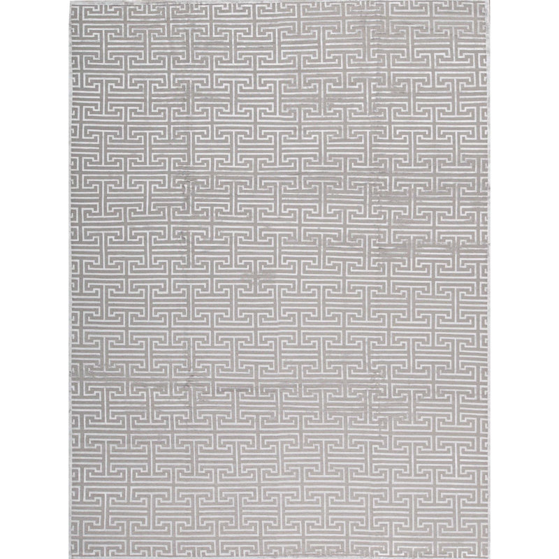 Windsom Geometric Area Rug in Brown