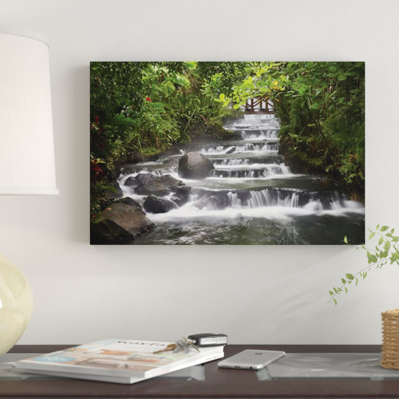 «Tabacon River, Cascades And Pools In The Rainforest, Costa Rica» par Tim Fitzharris - reproduction de photo sur toile