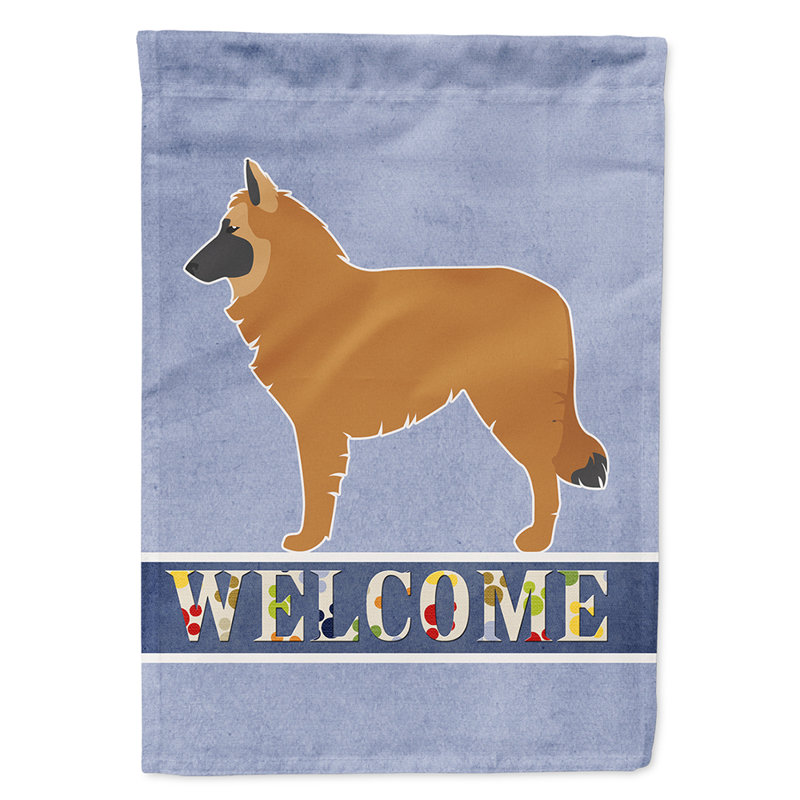 Polyester 2 côtés 40 x 28 po welcome drapeau maison, Berger belge