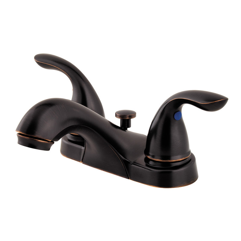 Pfirst Series Centerset Standard Bathroom Faucet with Drain Assembly, Polished Chrome