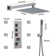 12 Inch Rainfall Thermostatic Shower System with Body Spray and Temperature Display