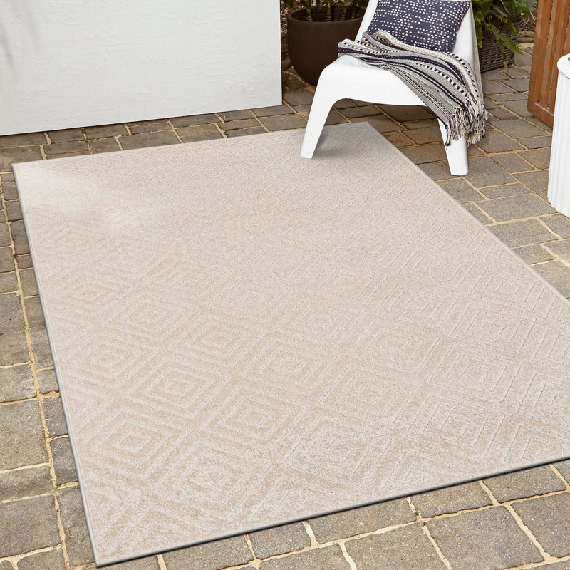 Tapis intérieur/extérieur Sabrina Soto Logan, Rectangle 6 pi 1 po x 9 pi