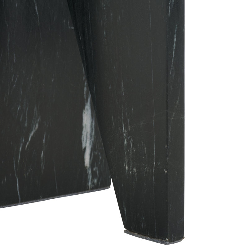 Devlin Marble Drink Table, Black