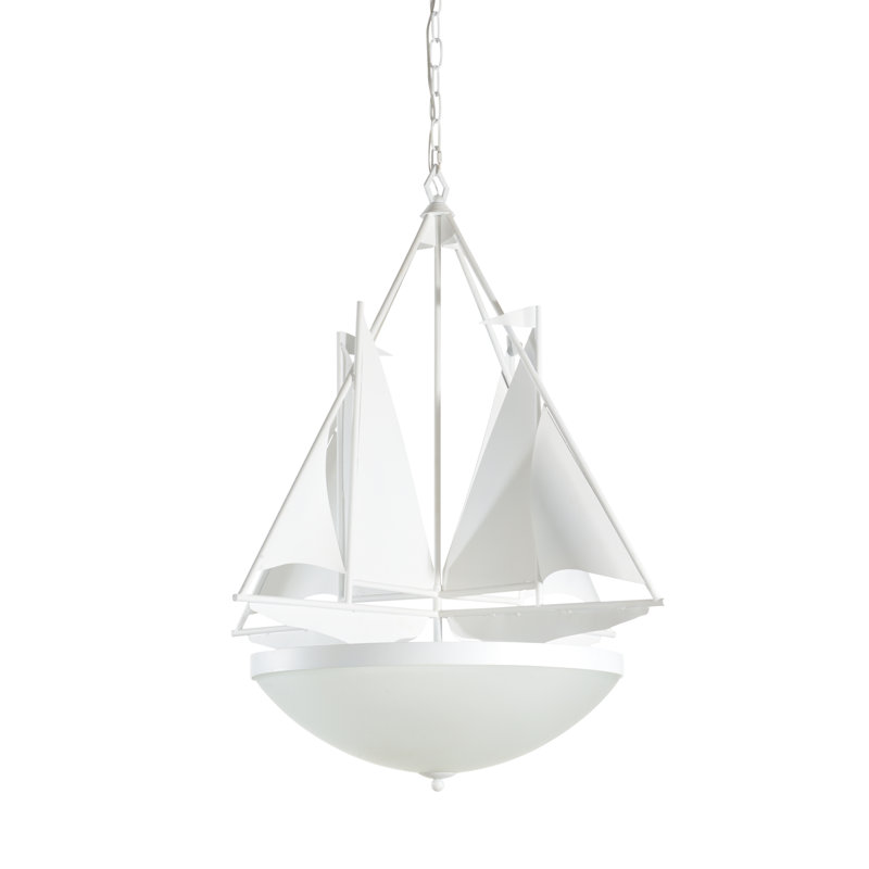 Regatta 3 - Light Chandelier, Matte White/Frosted