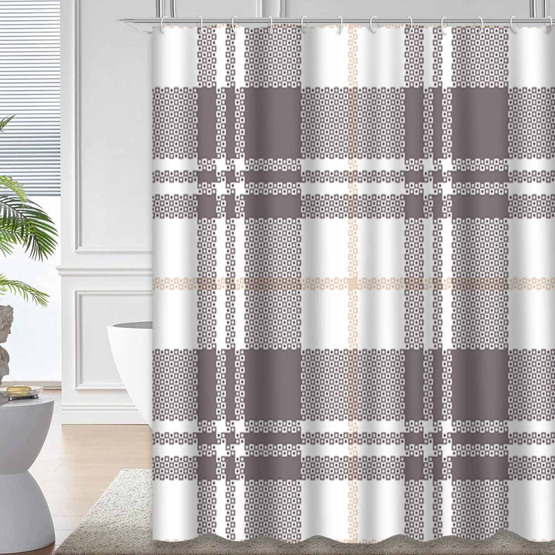 Rideau de douche Tartan, L 72 po x l 78 po