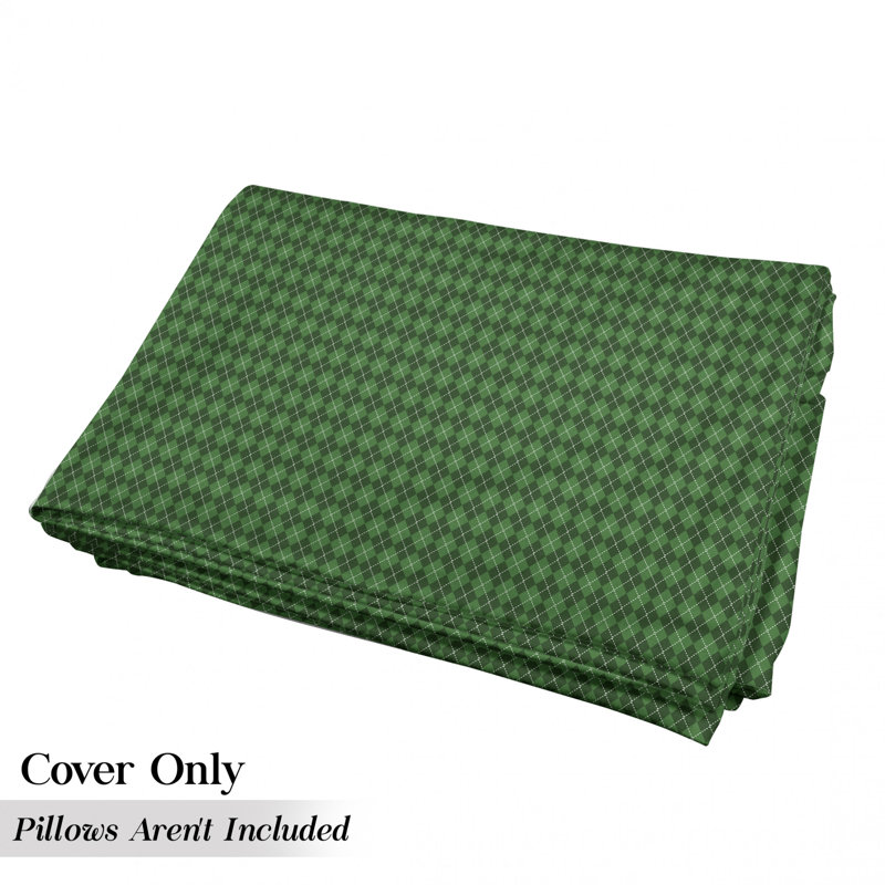 Housse de coussin d'extérieur Argyle Tartan Dots, H 2 po x l 36 po x P 88 po