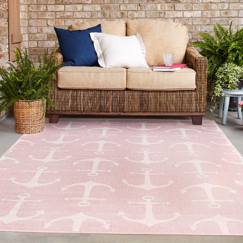 Tapis d'extérieur Ayton couleur écume de mer, Rectangle 10 pi x 13 pi