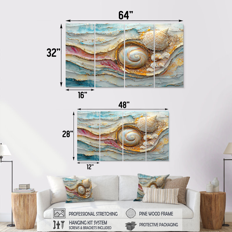 Rupe - décoration murale bord de mer - art mural nautique, 4, H 28 po x l 48 po