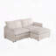 Canapé modulaire en L avec repose-pieds et causeuse pour salon-1467153126