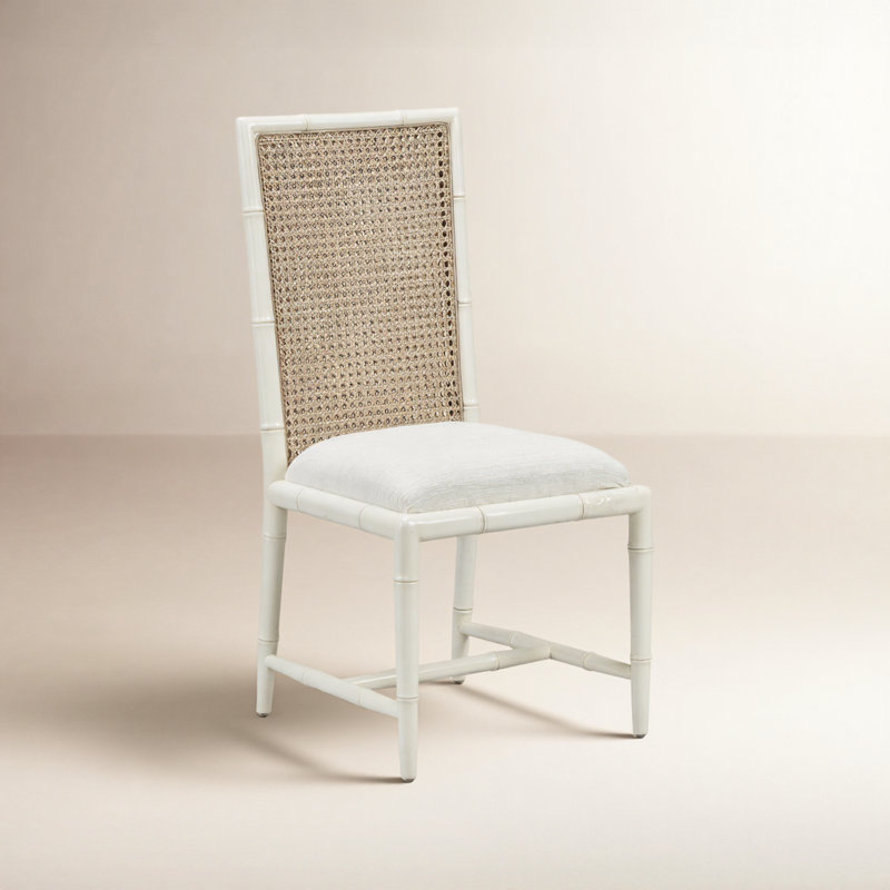 Chaise d'appoint en soie Arly, Ivoire antique