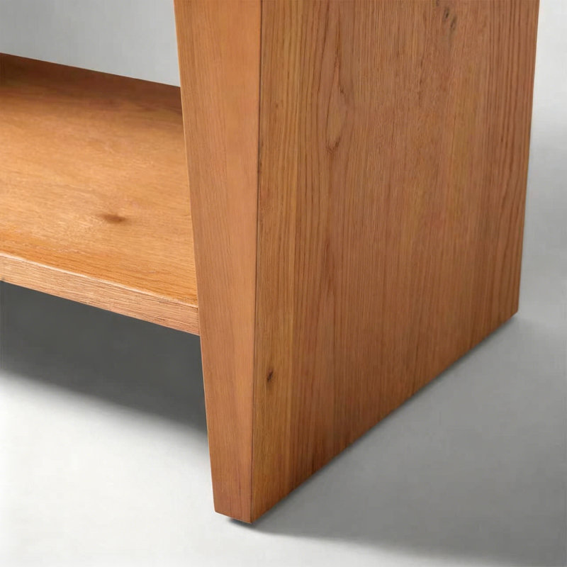 French-style wooden rustic entrance table, 29.53" H x 55.11" W x 13.77" D