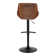 Swivel Upholstered Adjustable Height Counter Stool with Metal Frame