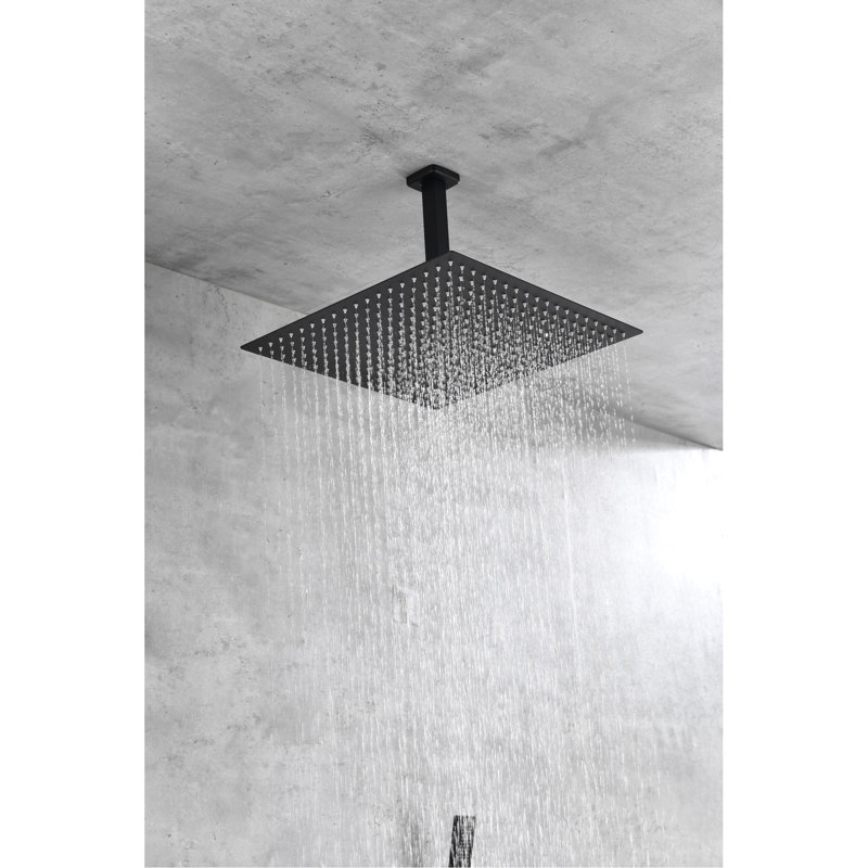 16 Inch Square 304 Stainless Steel Shower - Bathroom Rain Showering Head