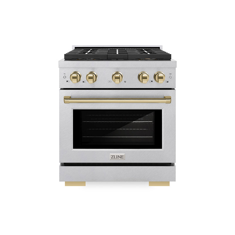 ZLINE Autograph 36" Paramount Dual Fuel Range w/ 6 Burners & Champagne Bronze Accents (SDRZ-36-CB), 4.2 cu ft, 4 burners