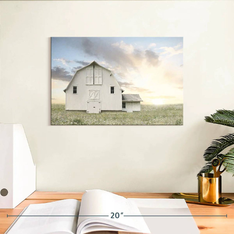 Lilie White Summer Barn, 8" H x 12" W