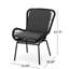 Chaise élégante grise, coussin de coussin, chaise moderne en fer robuste avec une construction stable et un siège nettoyable-170725215-170725212