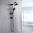 6 Inch Rain Shower Head With Handheld, Matte Black Bathroom Shower, 2.5 Gpm, Adjustable Slide Bar, Corrosion , Consistent Powerful System, Modern Style-121245140