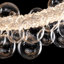 Lustre à bulles Modern Farmhouse avec anneau en cristal, luminaire suspendu à DEL réglable de 45 watts, hauteur réglable, homologué ETL-1369794804