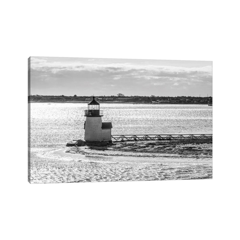 Usa, New England, Massachusetts, Nantucket Island, Nantucket Town, Brnt Point Lighthouse From Nantucket Ferry by Panoramic Images - Wrapped Canvas Print