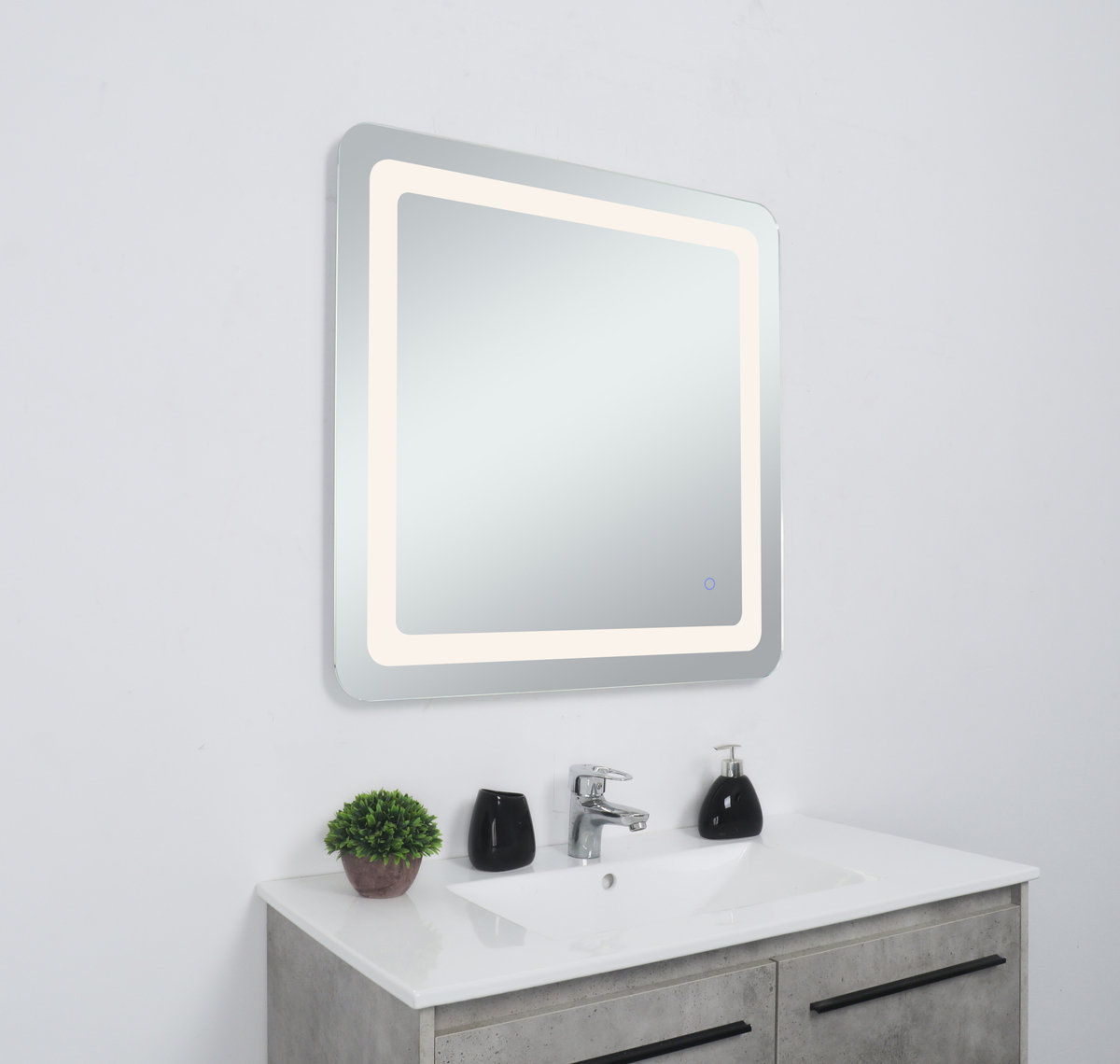 Juliane Mirror, 30" x 30", Square
