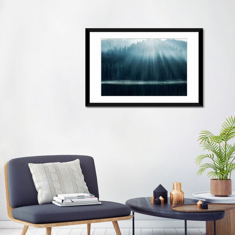 « matinée gloire i », impression sur toile, Papier d'art encadré noir, H 24 po x l 32 po x P 1 po
