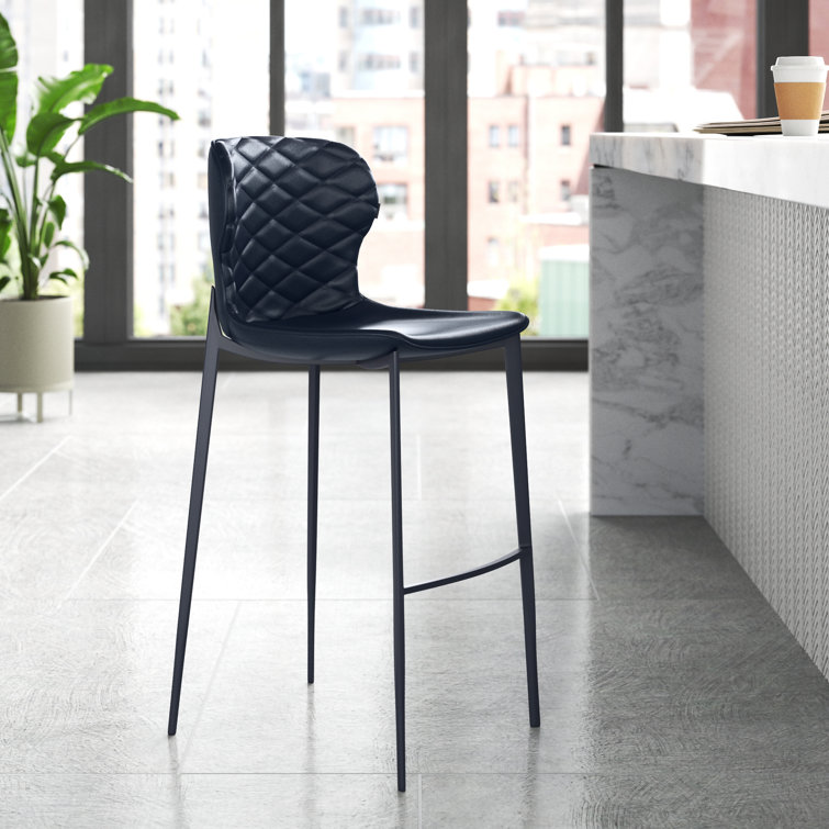 Albert Upholstered Counter Stool with Metal Frame