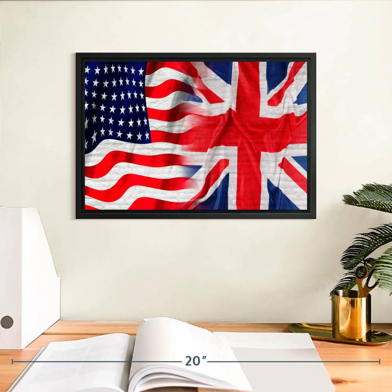 Borges American And British Flag, 9" H x 13" W