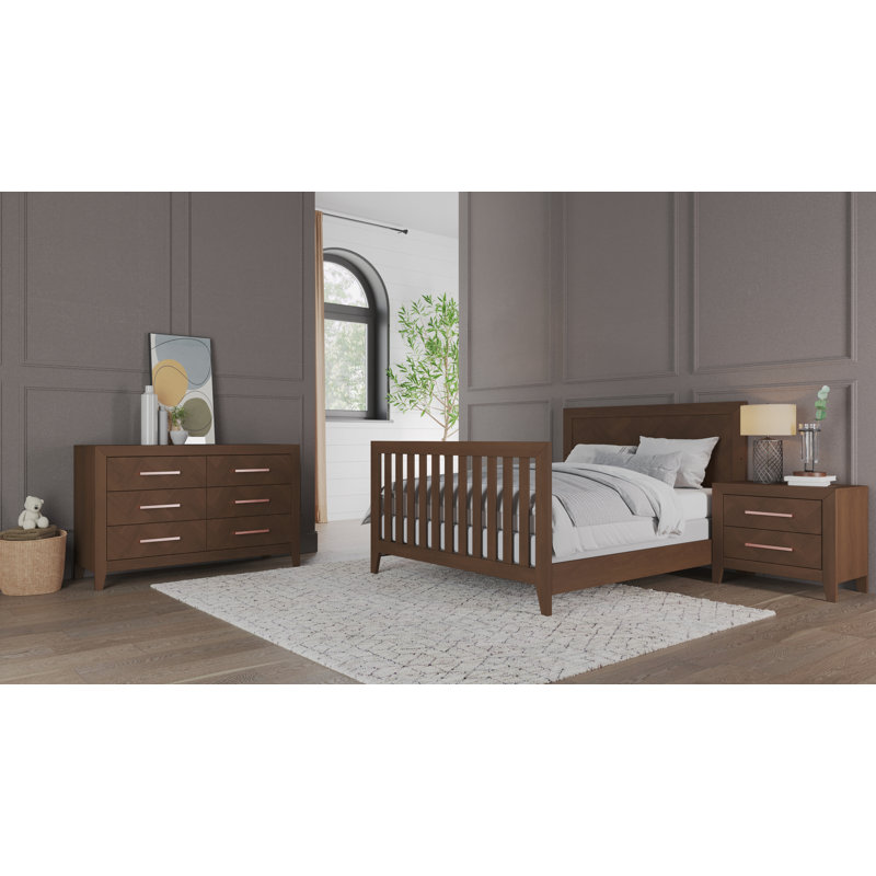 Kieran Full-Size Bed Rails, Toasted Chestnut