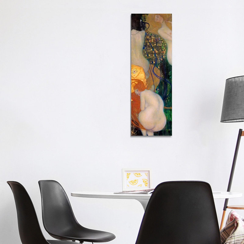 Goldfish by Gustav Klimt - Wrapped Canvas Panoramic Print, 121.92 cm H x 40.64 cm W x 3.175 cm D