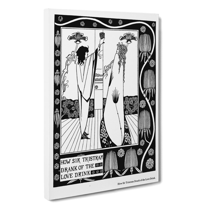 Sir Tristram Drank the Love Drink by Aubrey Beardsley - Wrapped Canvas, 60cm H x 40cm W x 3cm D