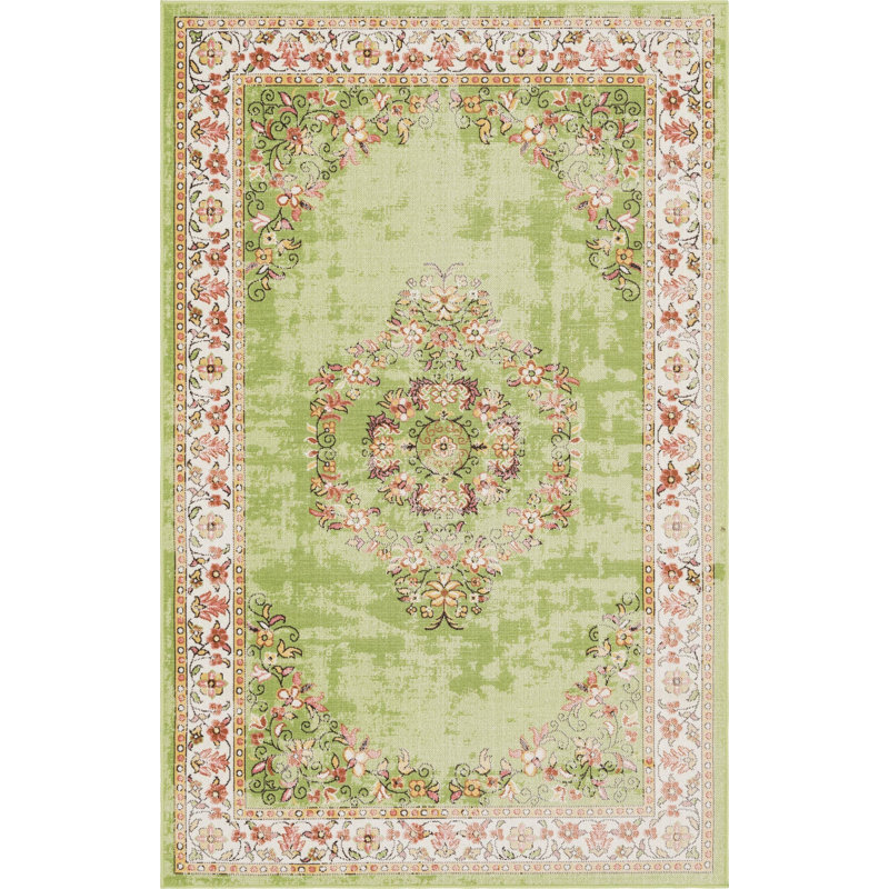 Oriental Indoor Rug, Rectangle 5'3" x 8'