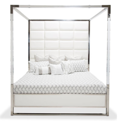 State St. Canopy Bed - Satin White