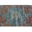 Tapis turc antique avec un riche motif rouge et bleu pour une décoration de style rétro de taille généreuse
