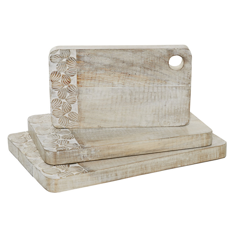 Laurita Mango Solid Wood Cutting Board Set