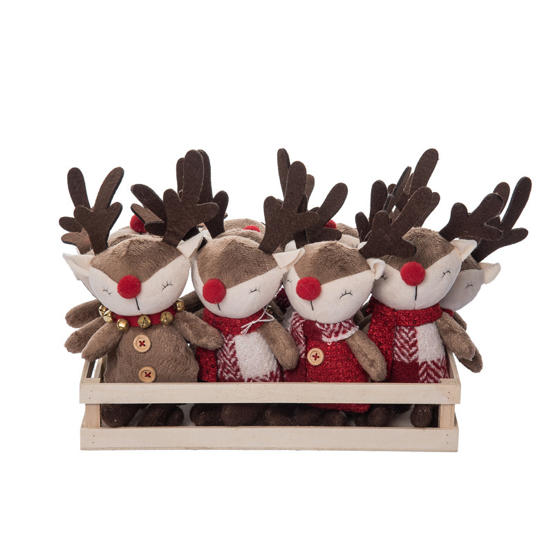  Ensemble de 12 décorations de Noël en polyester multicolore en cage