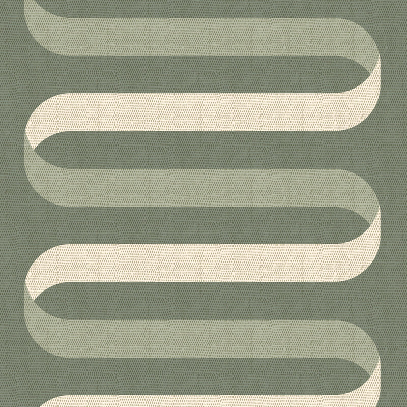 Folding Ribbon - Thyme Green Wallpaper, Paper