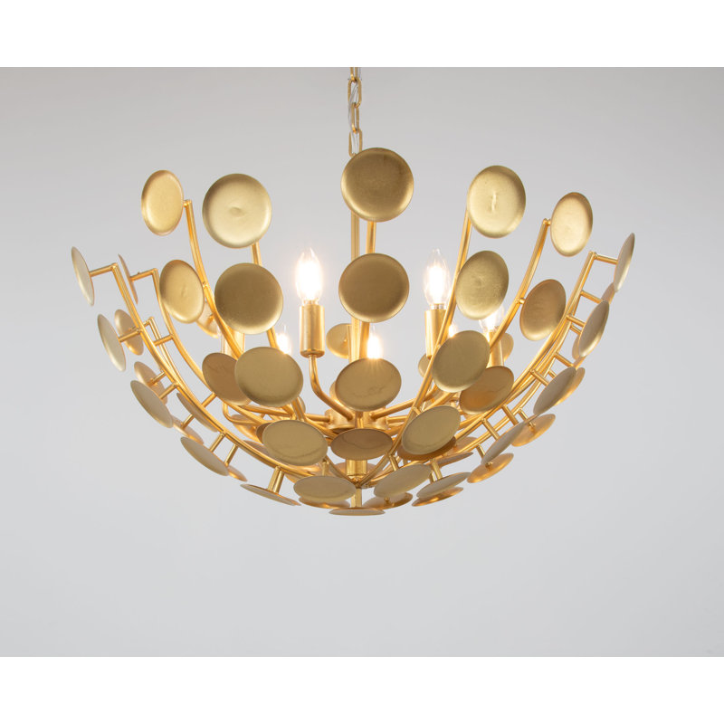 Abbey 8 - Light Chandelier, Soft Gold