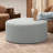 Natacia Round Couch Ottoman – Oversized Giant Coffee Table & Foot Rest, Luxe Boucle-124376498-125791695