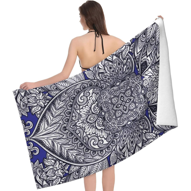 Serviette de bain en microfibre, absorbant ultra doux, serviette de plage, 32 x 63 po