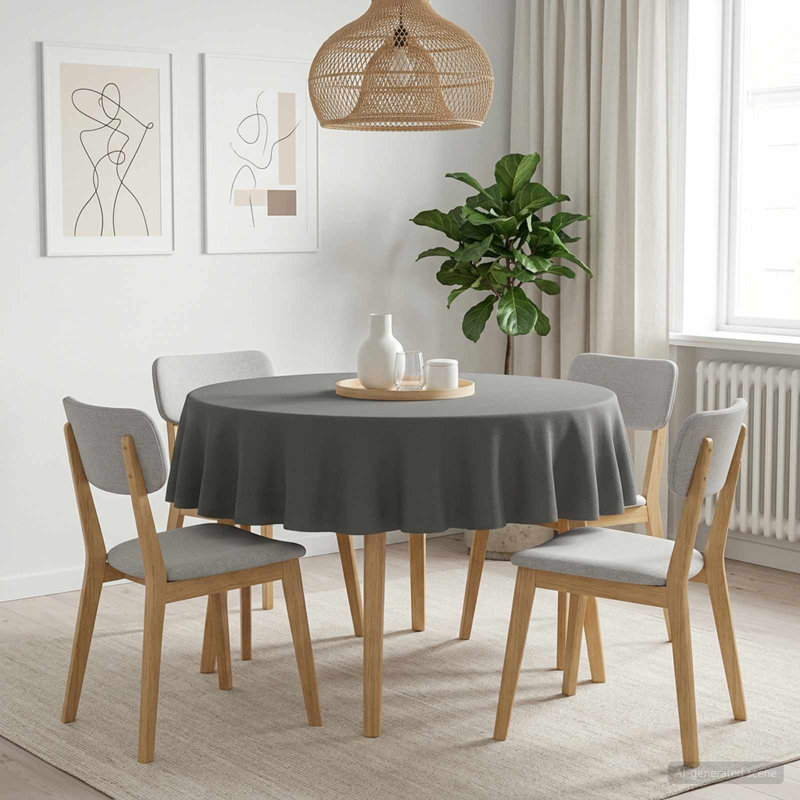  Table Cloth Tablecloth Dining Cover Kitchen Living Room Polyester Decor, Dark Green, 1