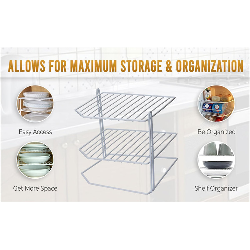  Étagère de coin en plastique à 3 niveaux Kitchen Mesh