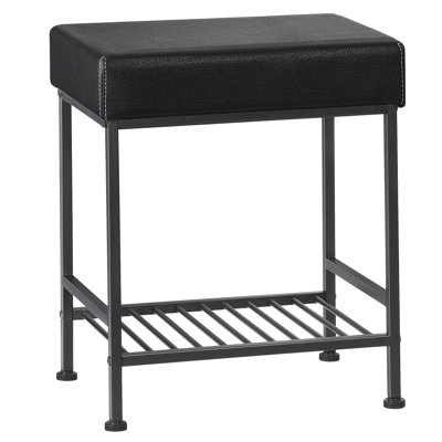 Tabouret carré en cuir