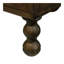Ensemble de table basse de salon rectangulaire, ensemble de table de salon en bois massif 3 pièces, 1 table basse et 2 tables de bout, ensemble de table basse en bois avec pieds décoratifs à rivets. Espresso