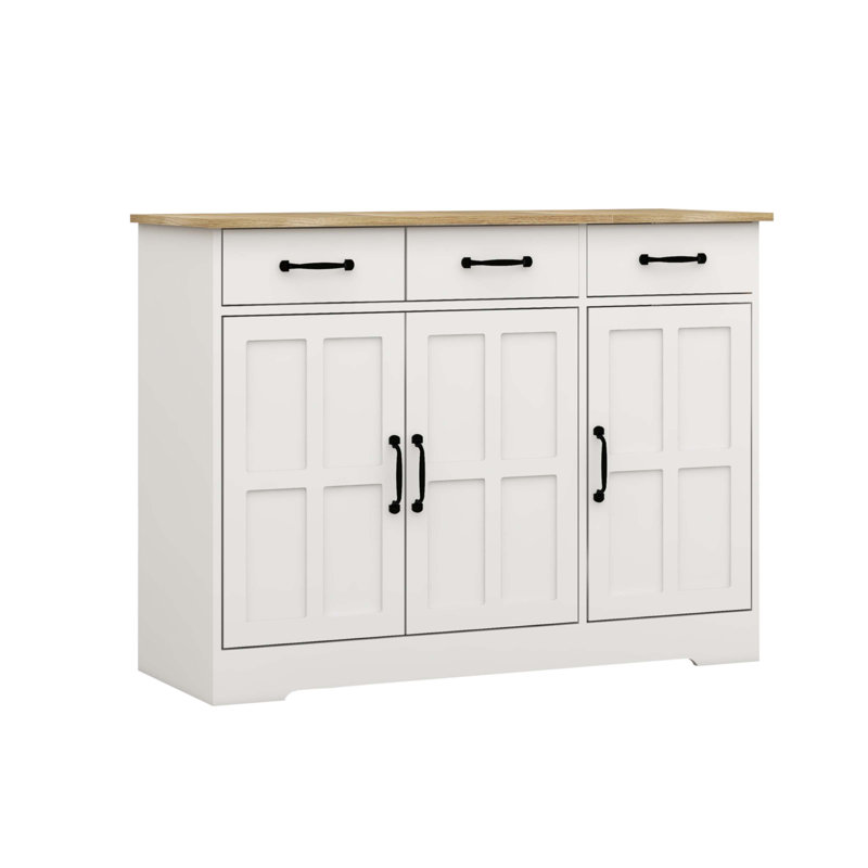 Buffet avec 3 tiroirs et 3 portes Farmhouse Buffet