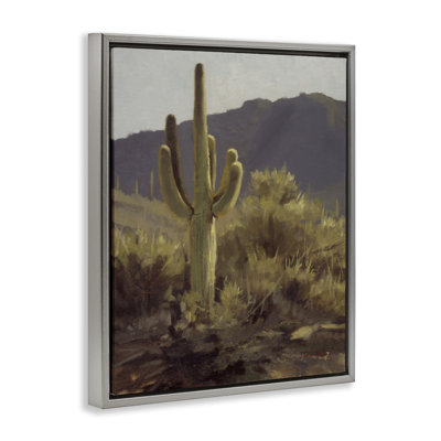 Bold Cactus Mountain Overlook Floating Frame, design by Paco Young